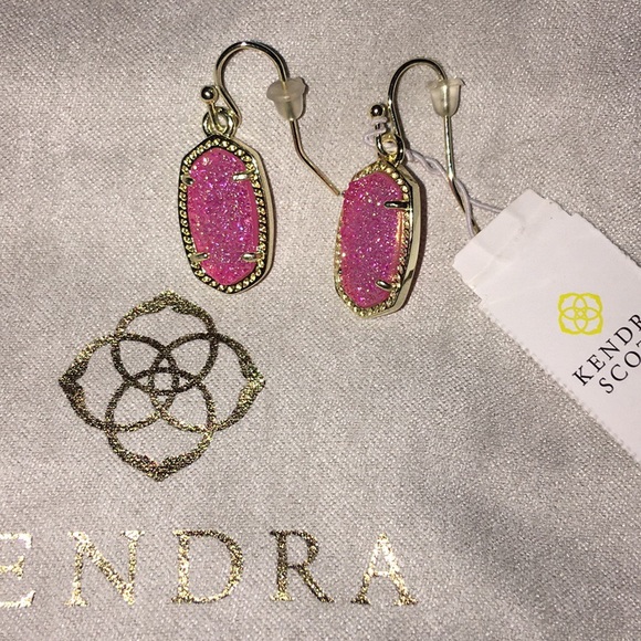 Kendra Scott Jewelry - Kendra Scott Lee Drop Earrings Gold Violet Drusy